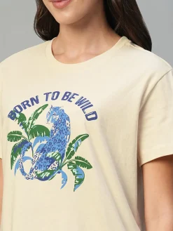 Women Cottonworld Round Neck | Regular Fit^Women's 100% Cotton Regular Fit Tshirt