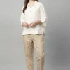 Women Cottonworld Tops & Shirts | Tops & Shirts^Women's 100% Linen Boxy Fit Blouse