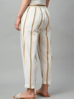 Women Cottonworld Pants | Pants^Women's Cotton Linen Regular Fit Pant