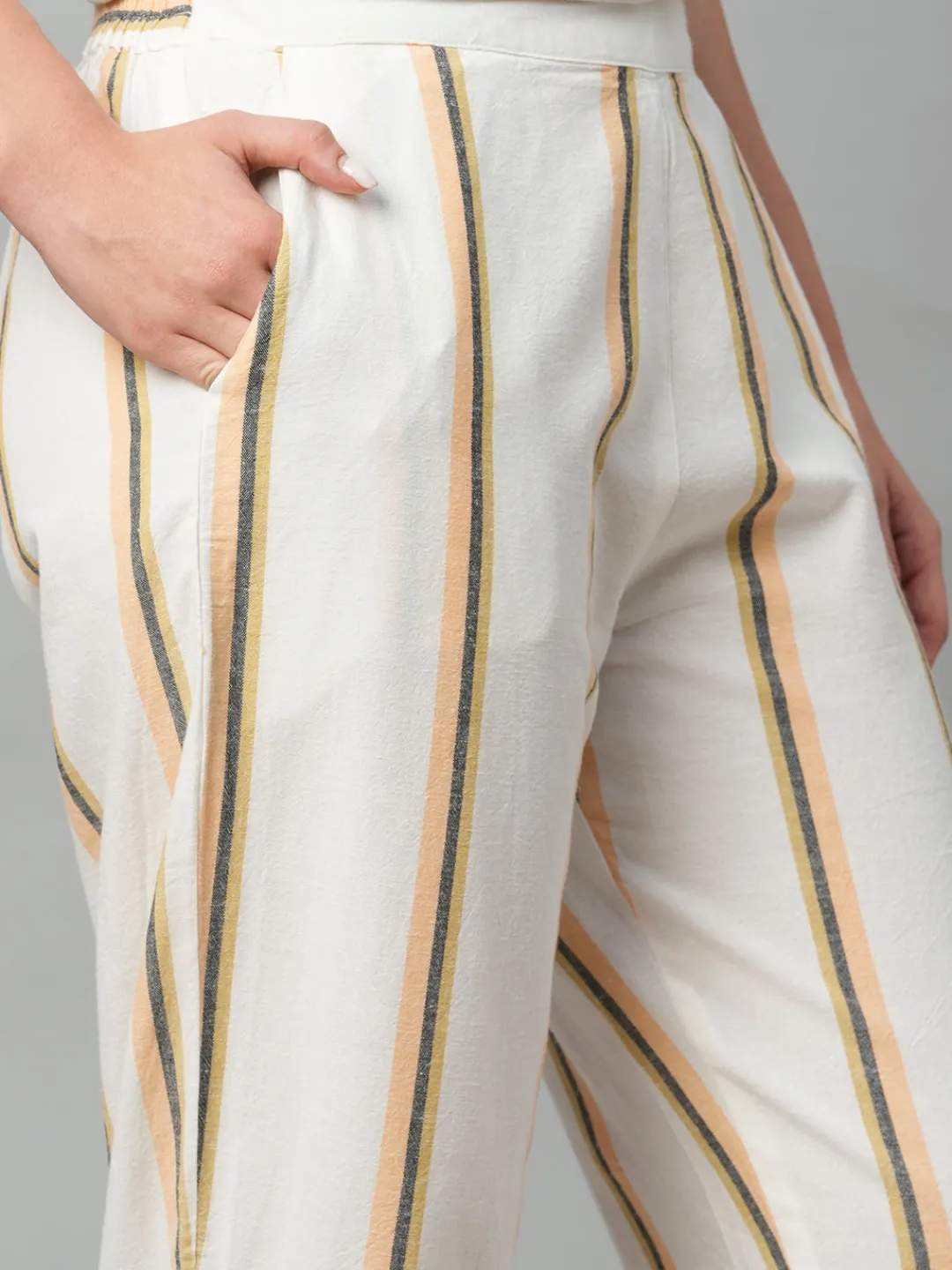 Women Cottonworld Pants | Pants^Women's Cotton Linen Regular Fit Pant