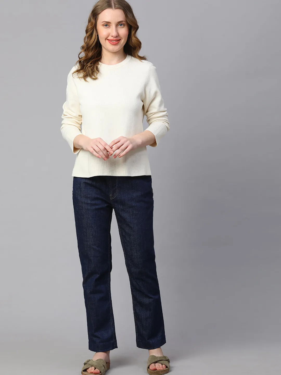 Women Cottonworld Round Neck^Women's Cotton Loose Fit Tshirt