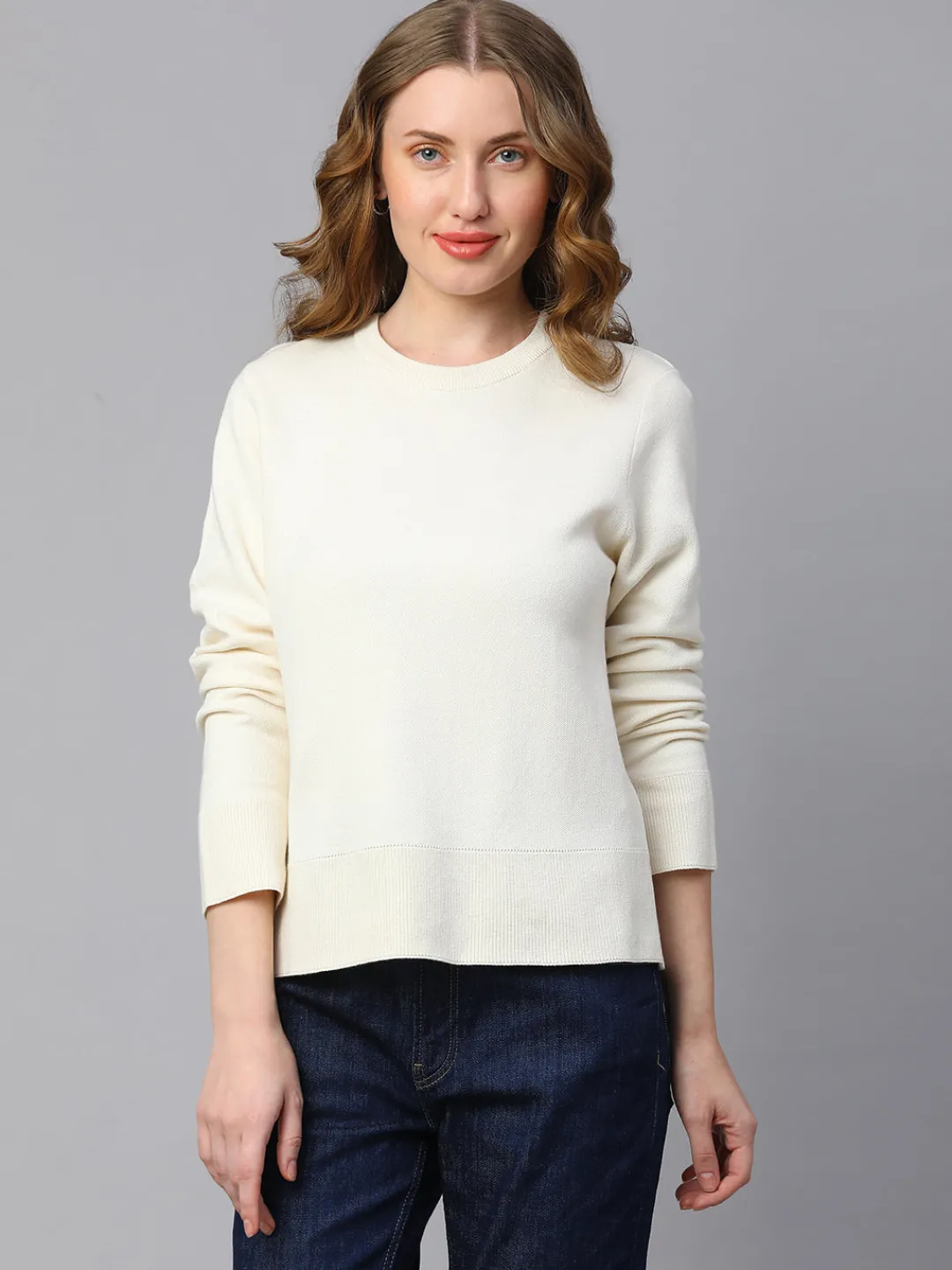 Women Cottonworld Round Neck^Women's Cotton Loose Fit Tshirt