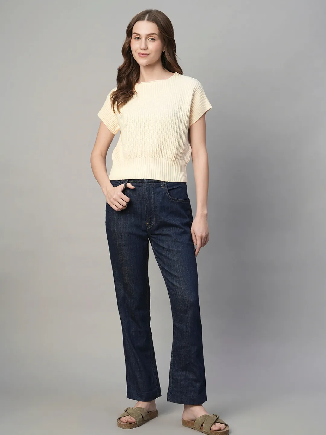 Women Cottonworld Round Neck^Women's Cotton Loose Fit Tshirt