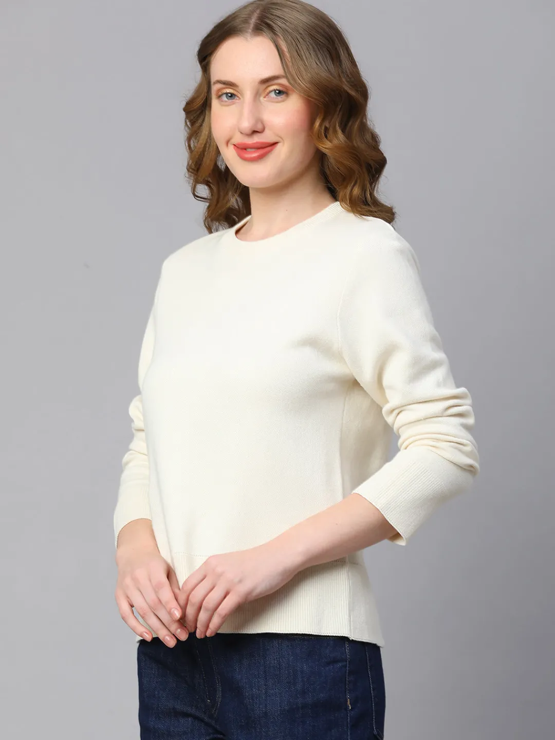 Women Cottonworld Round Neck^Women's Cotton Loose Fit Tshirt