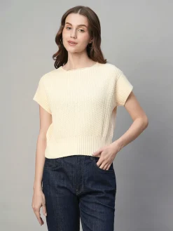 Women Cottonworld Round Neck^Women's Cotton Loose Fit Tshirt