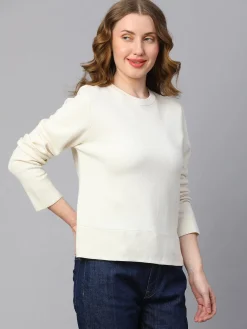 Women Cottonworld Round Neck^Women's Cotton Loose Fit Tshirt