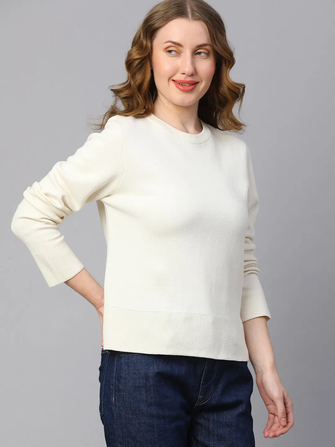 Women Cottonworld Round Neck^Women's Cotton Loose Fit Tshirt
