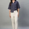 Women Cottonworld Trousers^Women's Cotton Lycra Regular Fit Pant