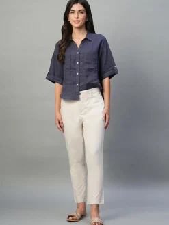 Women Cottonworld Trousers^Women's Cotton Lycra Regular Fit Pant