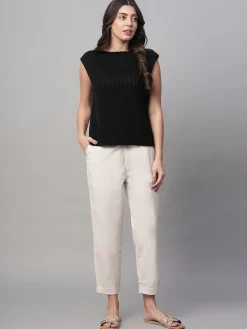 Women Cottonworld Trousers^Women's Cotton Lycra Regular Fit Pant
