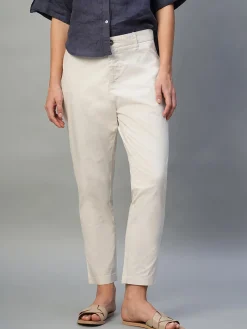 Women Cottonworld Trousers^Women's Cotton Lycra Regular Fit Pant