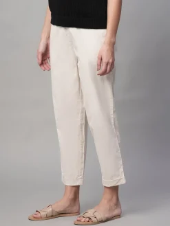 Women Cottonworld Trousers^Women's Cotton Lycra Regular Fit Pant