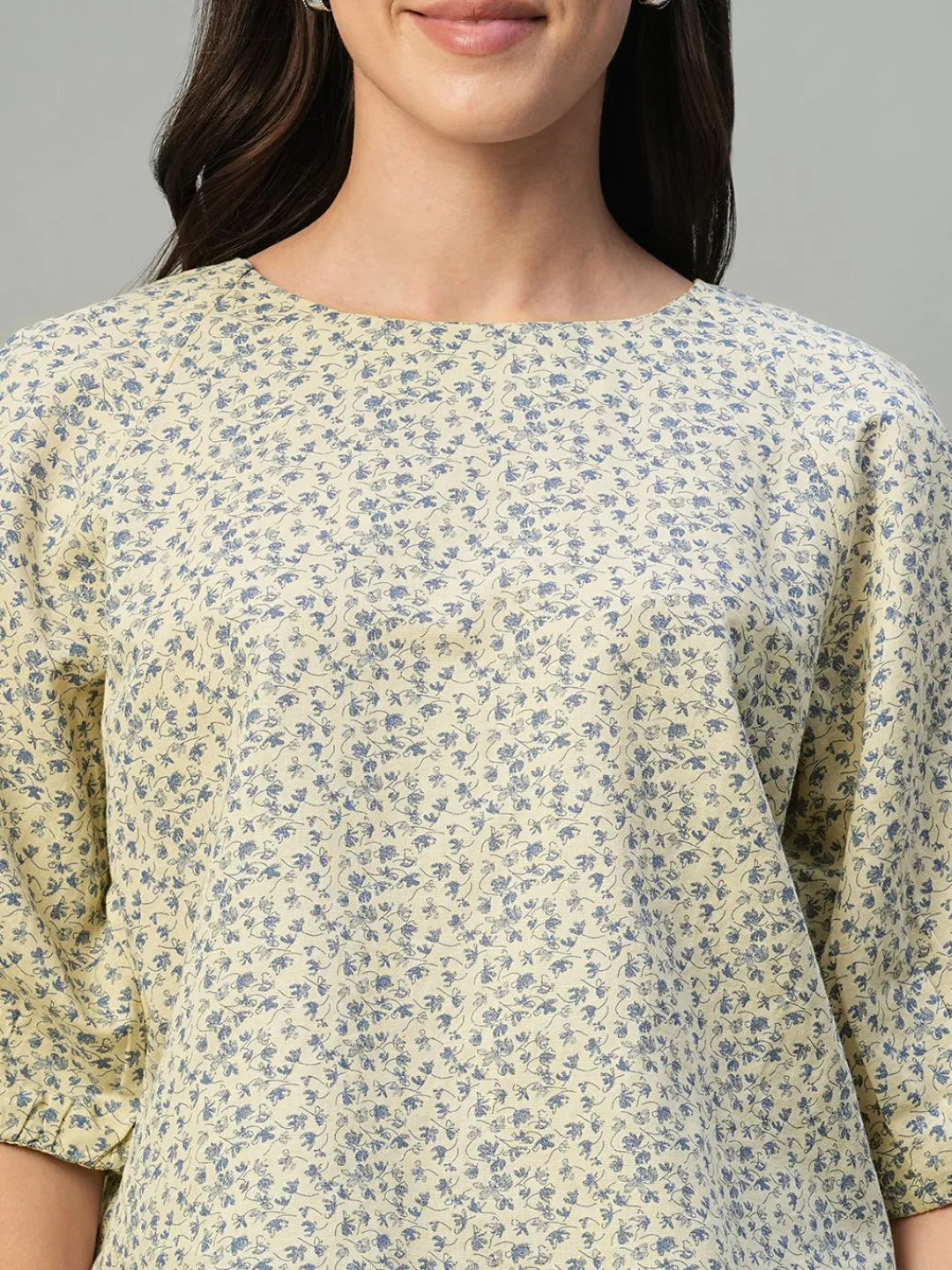 Women Cottonworld Tops & Shirts | Tops & Shirts^Women's Linen Cotton Regular Fit Blouse
