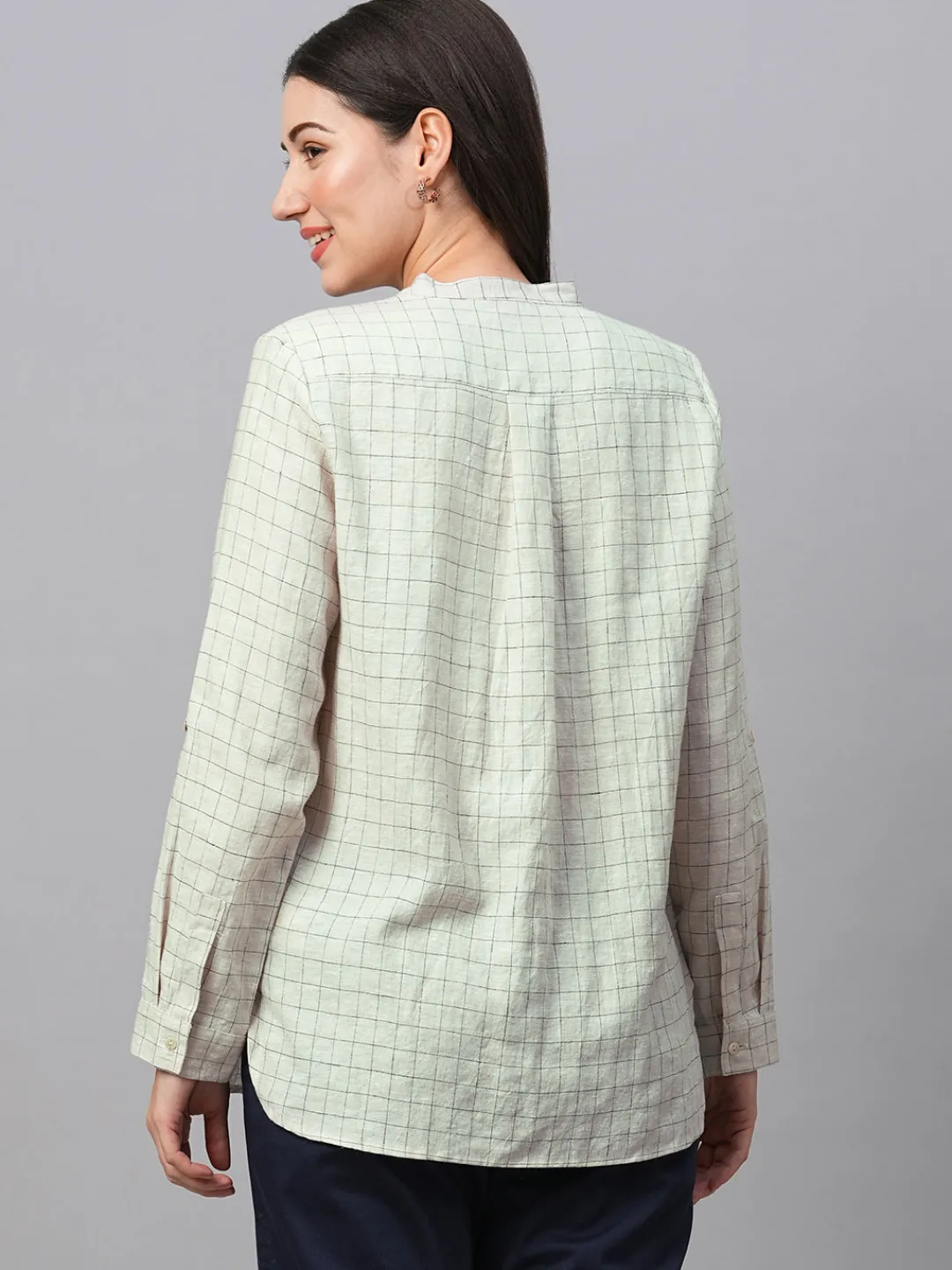 Women Cottonworld Tops & Shirts | Tops & Shirts^Women's Linen Excel Regular Fit Blouse