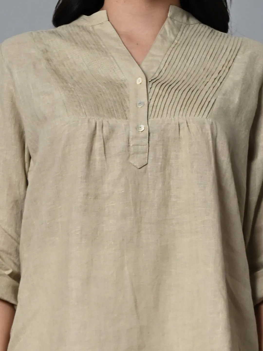 Women Cottonworld Tops & Shirts | Tops & Shirts^Women's Linen Excel Regular Fit Blouse
