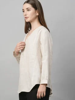 Women Cottonworld Tops & Shirts | Tops & Shirts^Women's Linen Loose Fit Blouse