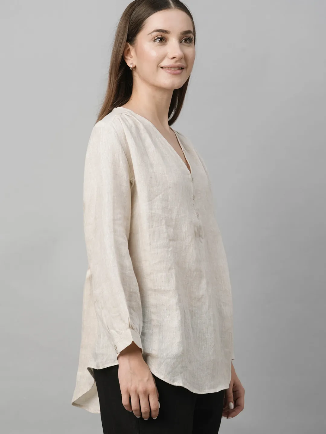 Women Cottonworld Tops & Shirts | Tops & Shirts^Women's Linen Loose Fit Blouse