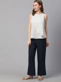 Women Cottonworld Tops & Shirts | Tops & Shirts^Women's Linen Regular Fit Blouse
