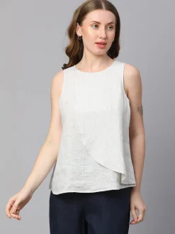 Women Cottonworld Tops & Shirts | Tops & Shirts^Women's Linen Regular Fit Blouse