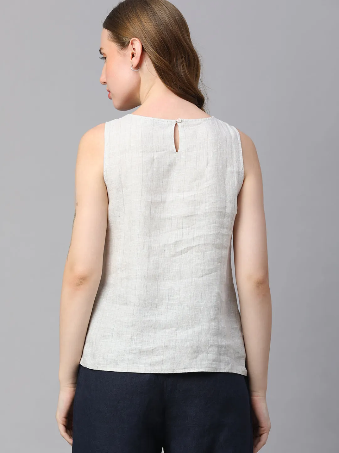 Women Cottonworld Tops & Shirts | Tops & Shirts^Women's Linen Regular Fit Blouse