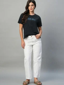 Women Cottonworld Round Neck | Regular Fit^Women's 100% Cotton Regular Fit Tshirt