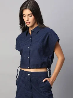 Women Cottonworld Womens Co-Ord Sets^Women's 100% Cotton Regular Fit Blouse