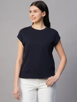 Women Cottonworld Round Neck | Regular Fit^Women's 100% Cotton Regular Fit Tshirt