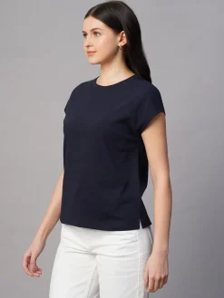 Women Cottonworld Round Neck | Regular Fit^Women's 100% Cotton Regular Fit Tshirt