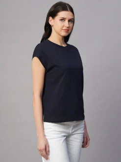Women Cottonworld Round Neck | Regular Fit^Women's 100% Cotton Regular Fit Tshirt
