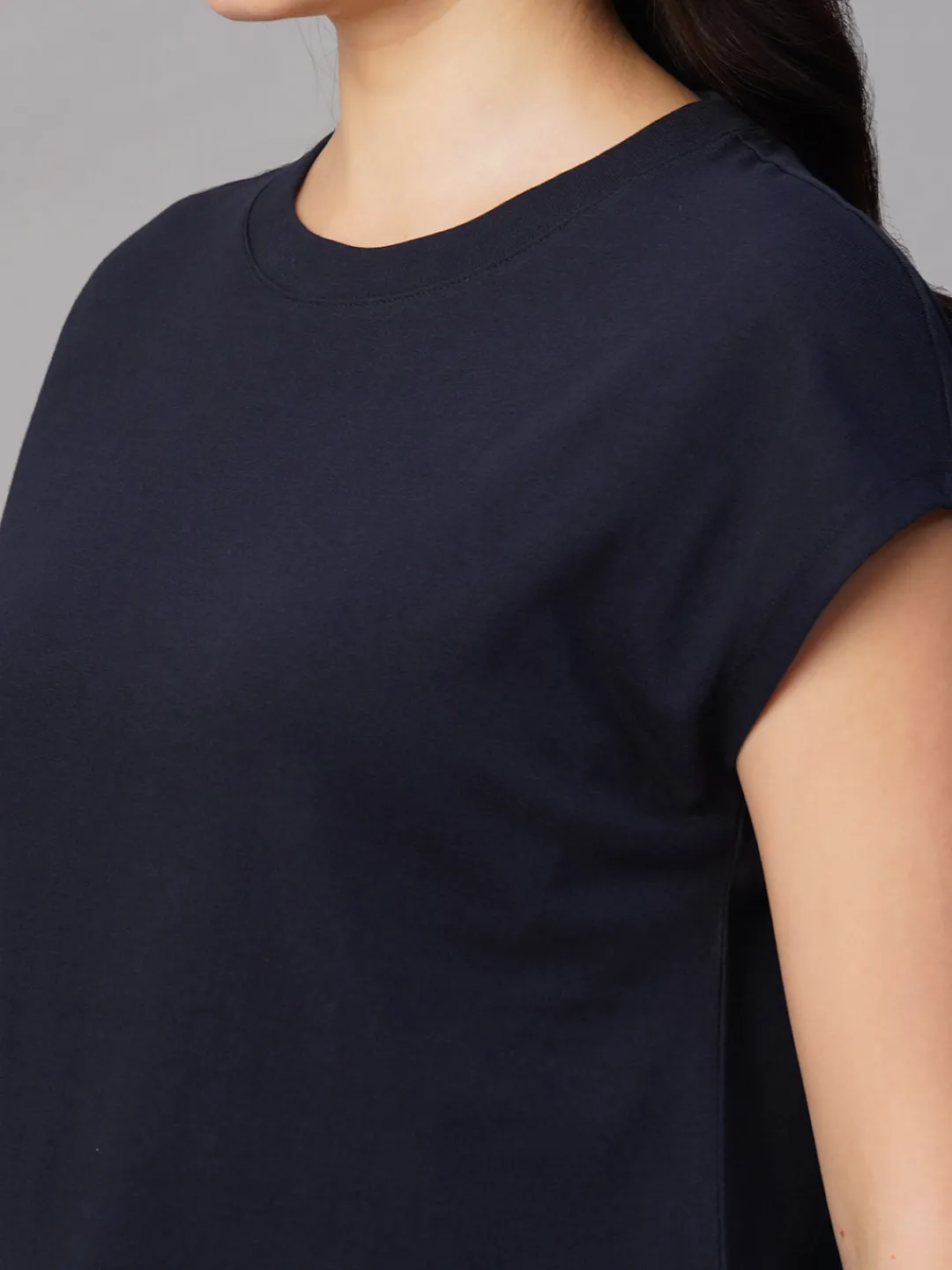 Women Cottonworld Round Neck | Regular Fit^Women's 100% Cotton Regular Fit Tshirt