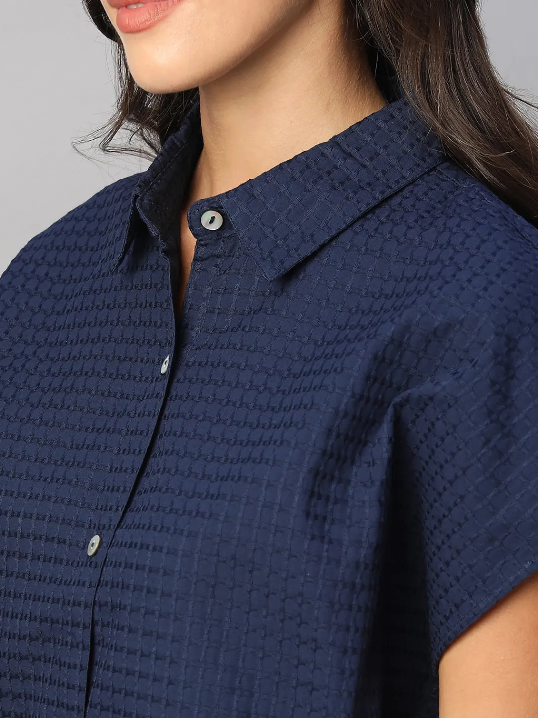 Women Cottonworld Womens Co-Ord Sets^Women's 100% Cotton Regular Fit Blouse