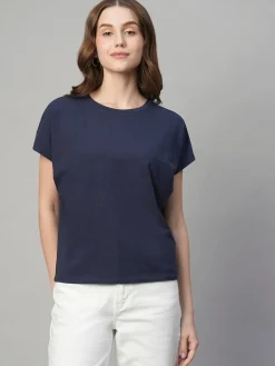 Women Cottonworld Round Neck | Regular Fit^Women's Cotton Bamboo Elastane Regular Fit Tshirt