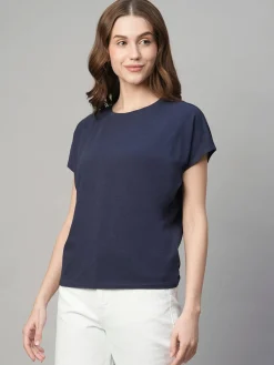 Women Cottonworld Round Neck | Regular Fit^Women's Cotton Bamboo Elastane Regular Fit Tshirt