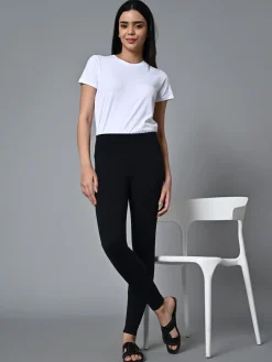 Women Cottonworld Leggings^Women's Cotton Elastane Slim Fit Knit Tights