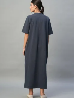 Women Cottonworld Dresses^Women's Cotton Elastane Regular Fit Knit Dress