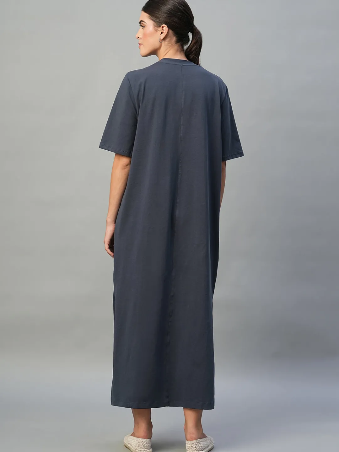 Women Cottonworld Dresses^Women's Cotton Elastane Regular Fit Knit Dress