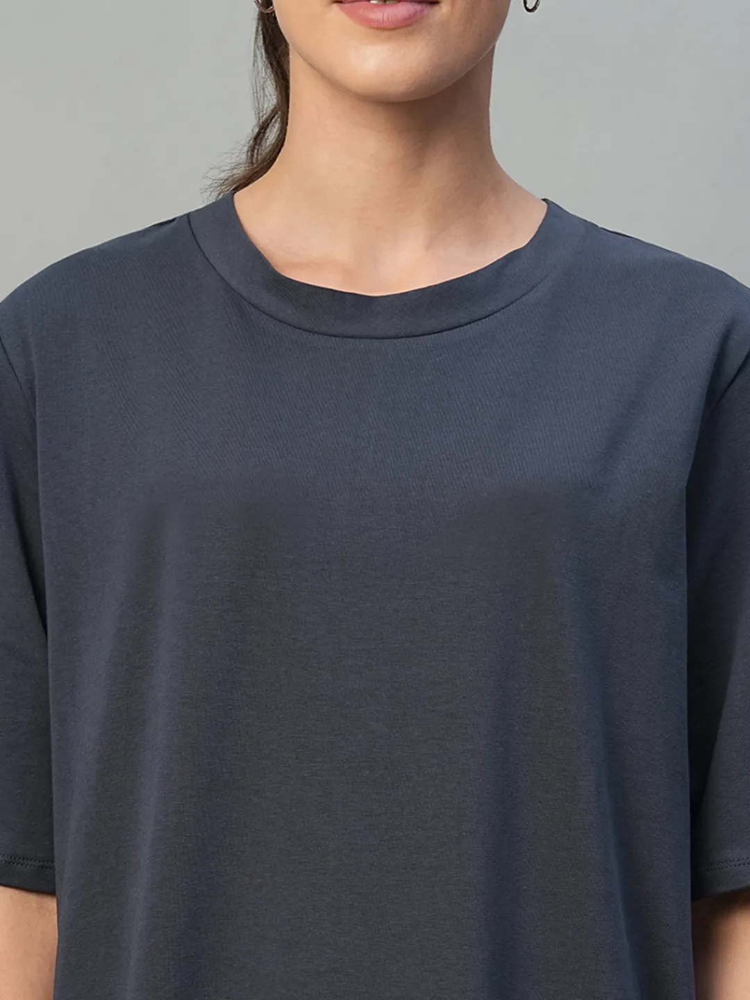 Women Cottonworld Dresses^Women's Cotton Elastane Regular Fit Knit Dress