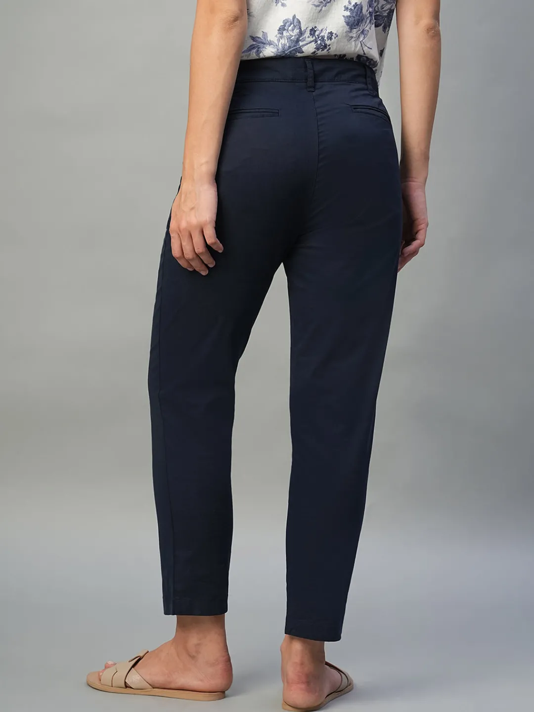 Women Cottonworld Trousers^Women's Cotton Lycra Regular Fit Pant
