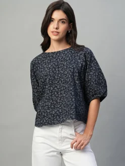 Women Cottonworld Tops & Shirts | Tops & Shirts^Women's Linen Cotton Regular Fit Blouse