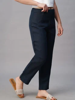 Women Cottonworld Pants | Pants^Women's Linen Regular Fit Pant