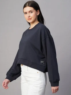 Women Cottonworld Women | Round Neck^Women's Organic Cotton Regular Fit Sweatshirt
