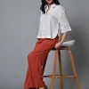 Women Cottonworld Tops & Shirts | Tops & Shirts^Women's 100% Linen Boxy Fit Blouse
