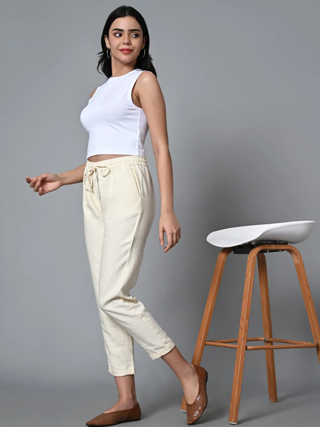 Women Cottonworld Pants | Pants^Women's Linen Regular Fit Pant