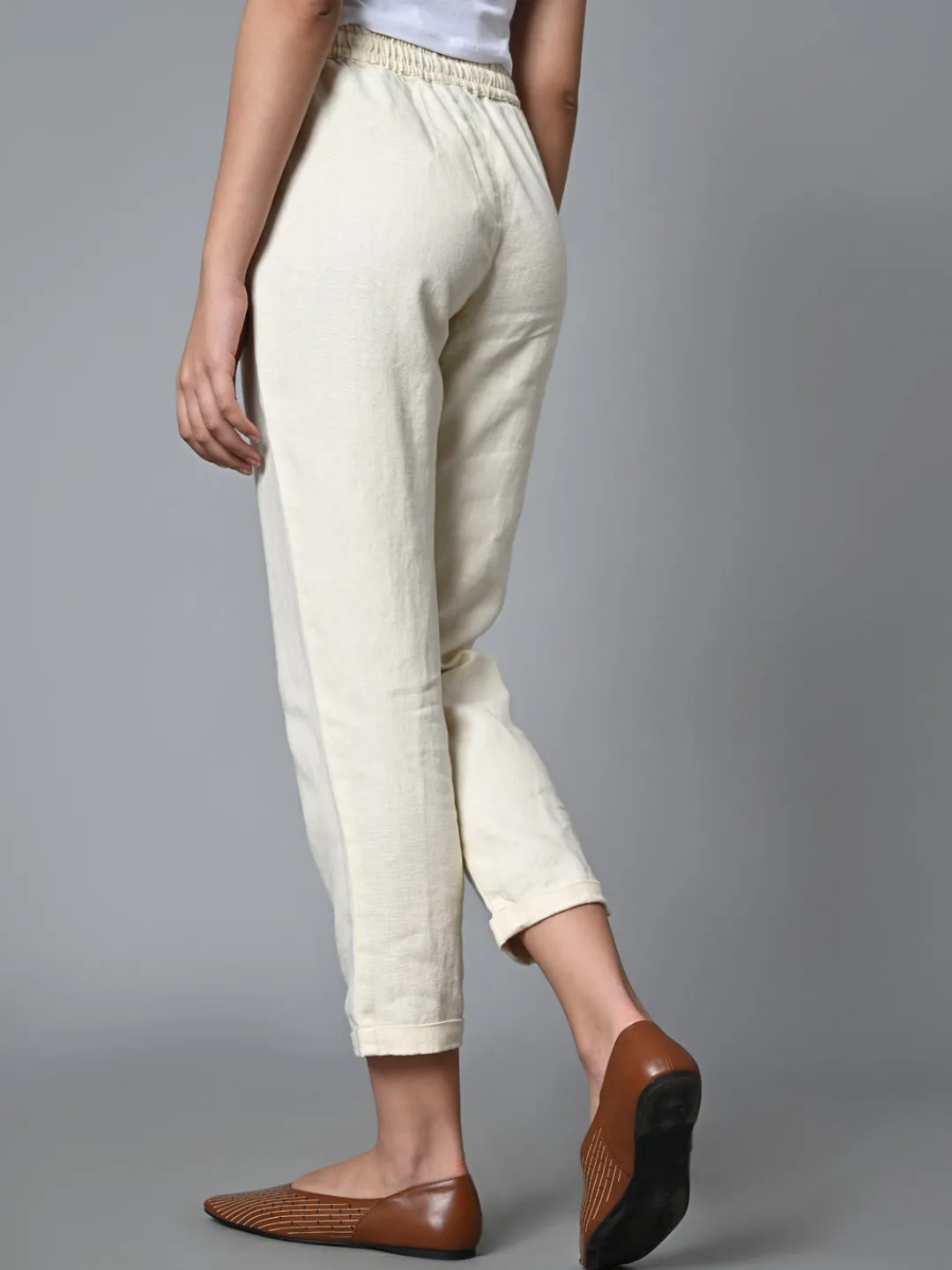 Women Cottonworld Pants | Pants^Women's Linen Regular Fit Pant