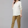Women Cottonworld Tops & Shirts | Tops & Shirts^Women's Linen Viscose Regular Fit Blouse