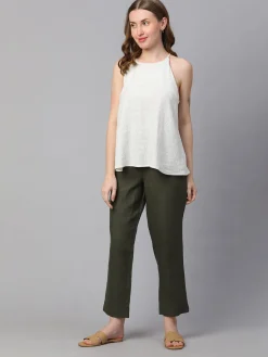 Women Cottonworld Tops & Shirts | Tops & Shirts^Women's Linen Viscose Regular Fit Blouse