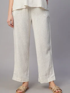 Women Cottonworld Pants | Pants^Women's Linen Viscose Regular Fit Pant