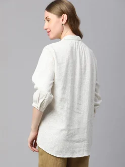 Women Cottonworld Tops & Shirts | Tops & Shirts^Women's Linen Viscose Regular Fit Blouse
