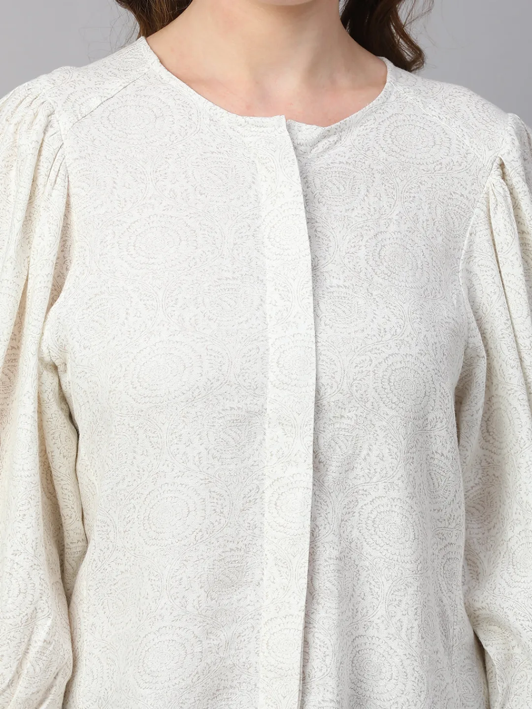 Women Cottonworld Tops & Shirts | Tops & Shirts^Women's Linen Viscose Regular Fit Blouse