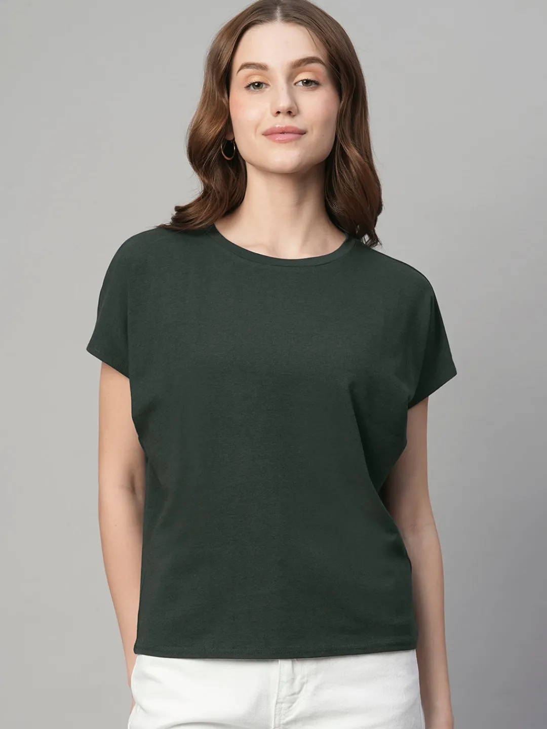 Women Cottonworld Round Neck | Regular Fit^Women's Cotton Bamboo Elastane Regular Fit Tshirt